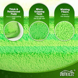 Microfiber Mop Pads Compatible with Swiffer Sweeper Mops, Reusable and Machine Washable Floor Mop Pad Refills, Mop Head Replacements for Multi Surface Wet & Dry Cleaning, Pack of 4