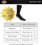 Men's Dri-tech Moisture Control Crew Socks Multipack, Black (6 Pairs), Shoe Size: 12-15,Free shipping,fast delivery.