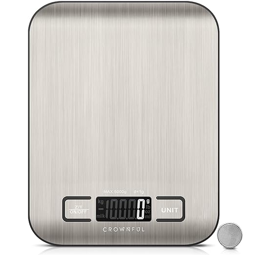 Food Scale, 11lb Digital Kitchen Scales Weight Ounces and Grams for Cooking and Baking, 6 Units with Tare Function (Battery Included)Free shipping,fast delivery