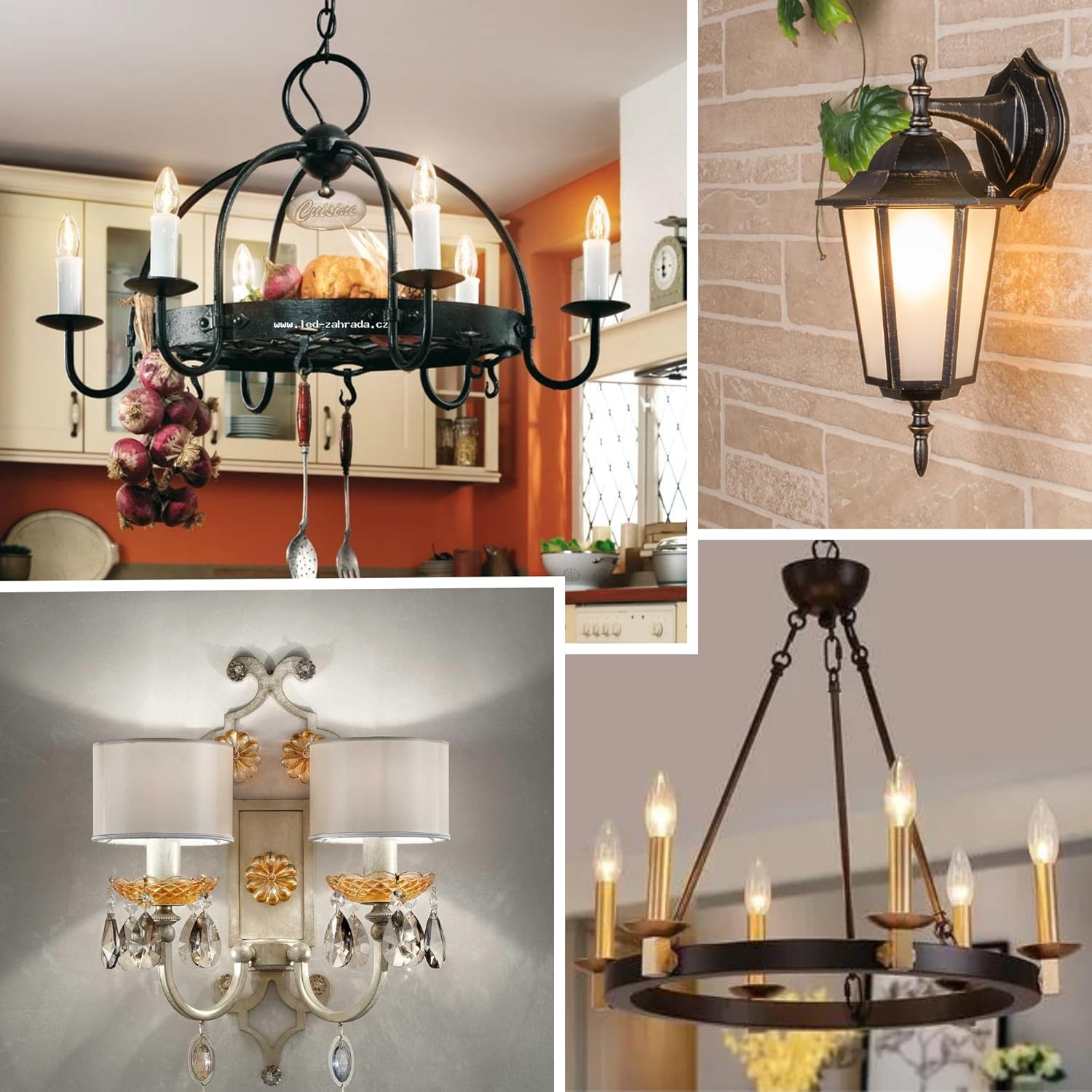 LED Candelabra, E12 BASE, 6W=60Watt, 600 Lumens, Clear Filament, 3000K, CRI90, CETL, Dimmable (Pack of 10)