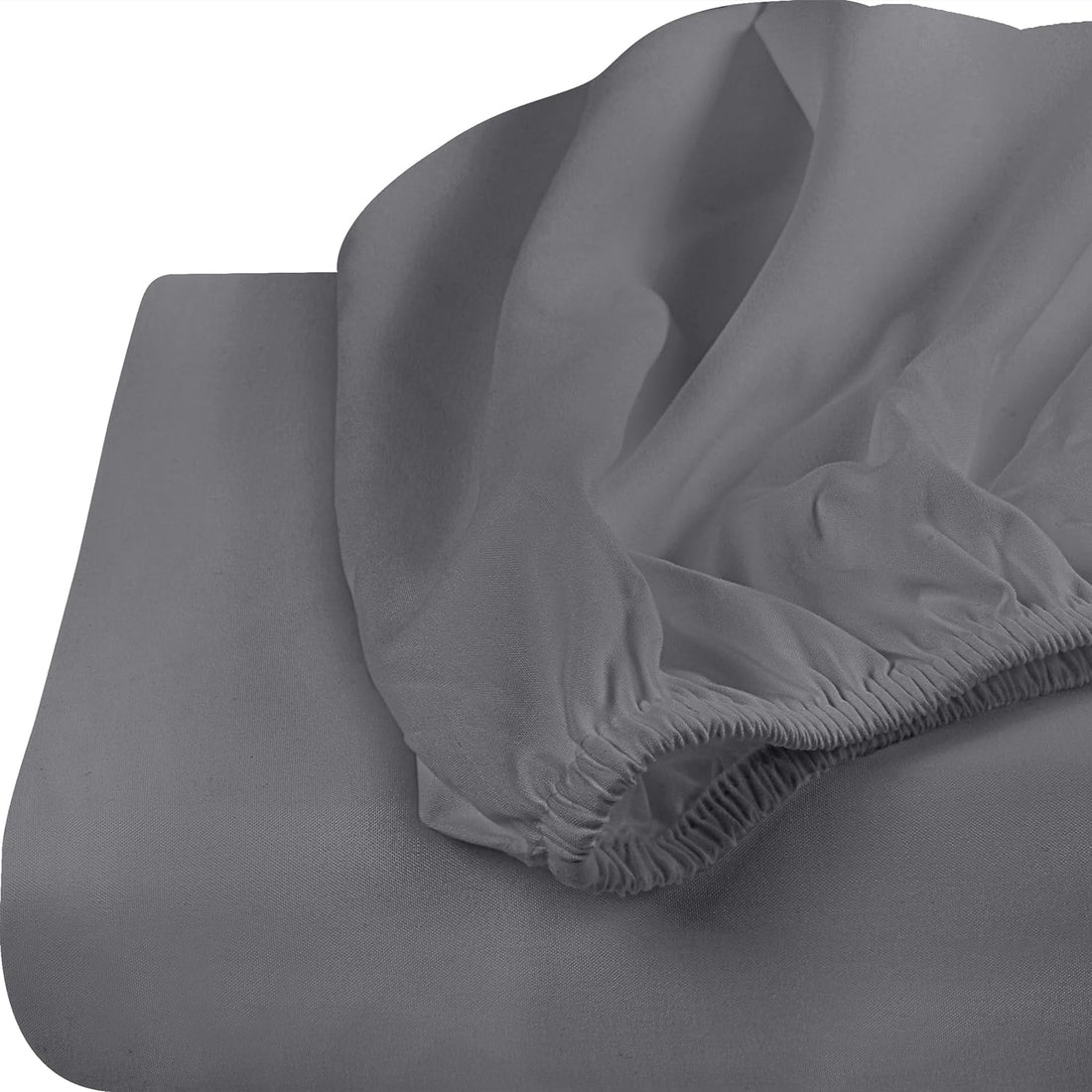 Cymak Bedding Full XL Fitted Sheet - Bottom Sheet - Deep Pocket - Soft Microfiber -Shrinkage and Fade Resistant-Easy Care -1 Fitted Sheet Only (Grey)