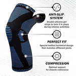 Knee Compression Sleeve - Best Knee Brace for Knee Pain for Men & Women Knee Support for Running, Basketball, Volleyball, Weightlifting, Gym, Workout, Sports.Free shipping fast delivery.