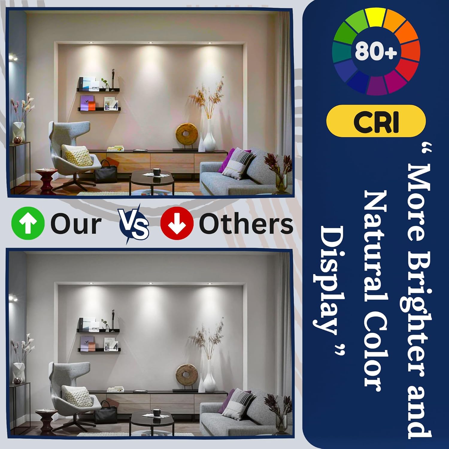 MR16, 50W Equivalent, 5000K, 580LM, Dimmable LED Light Bulb (6-Pack)