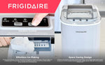 FRIGIDAIRE EFIC189-Silver Compact Ice Maker, 26 lb per Day, Silver (Packaging May Vary), Free shipping