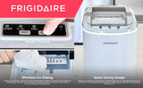 FRIGIDAIRE EFIC189-Silver Compact Ice Maker, 26 lb per Day, Silver (Packaging May Vary), Free shipping