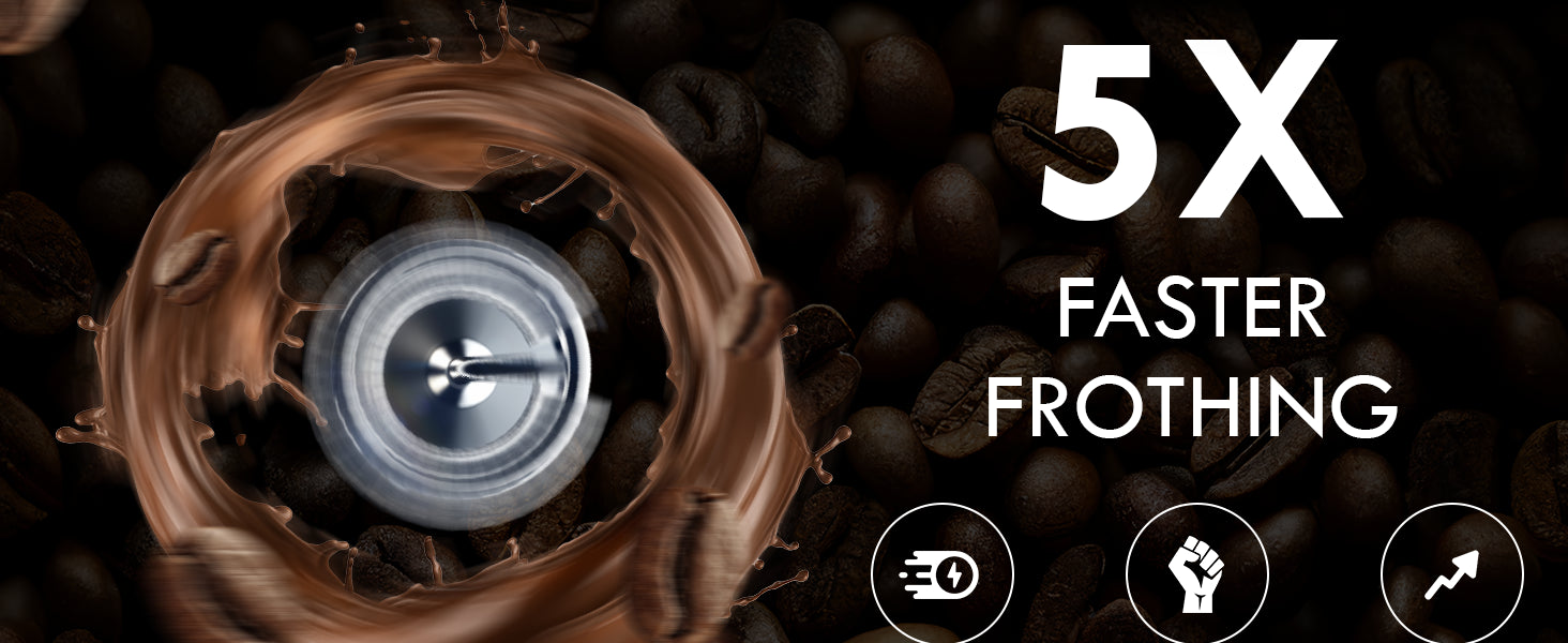 Zulay Powerful Milk Frother Handheld Foam Maker for Lattes - Whisk Drink Mixer for Coffee, Mini Foamer for Cappuccino, Frappe, Matcha, Hot Chocolate by Milk Boss (Black).Free and fast shipment one week.