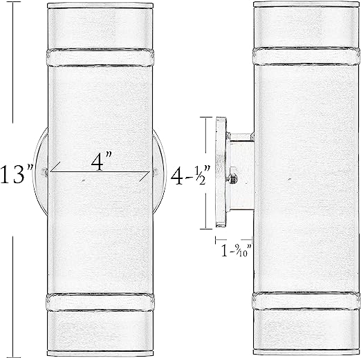 Modern Porch Light [ UL-Listed ] Matte Black Painted Outdoor Wall Lamp Weather-Proof Cylinder Wall Sconce Suitable for Garden & Patio,Free shipping to Canada.