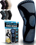 Knee Compression Sleeve - Best Knee Brace for Knee Pain for Men & Women Knee Support for Running, Basketball, Volleyball, Weightlifting, Gym, Workout, Sports.Free shipping fast delivery.