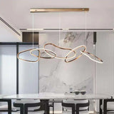 Art Decoration LED Golden Linear Nordic  Pendant Light, Free shipping to Canada, delivery 60 days.Certification ETL.