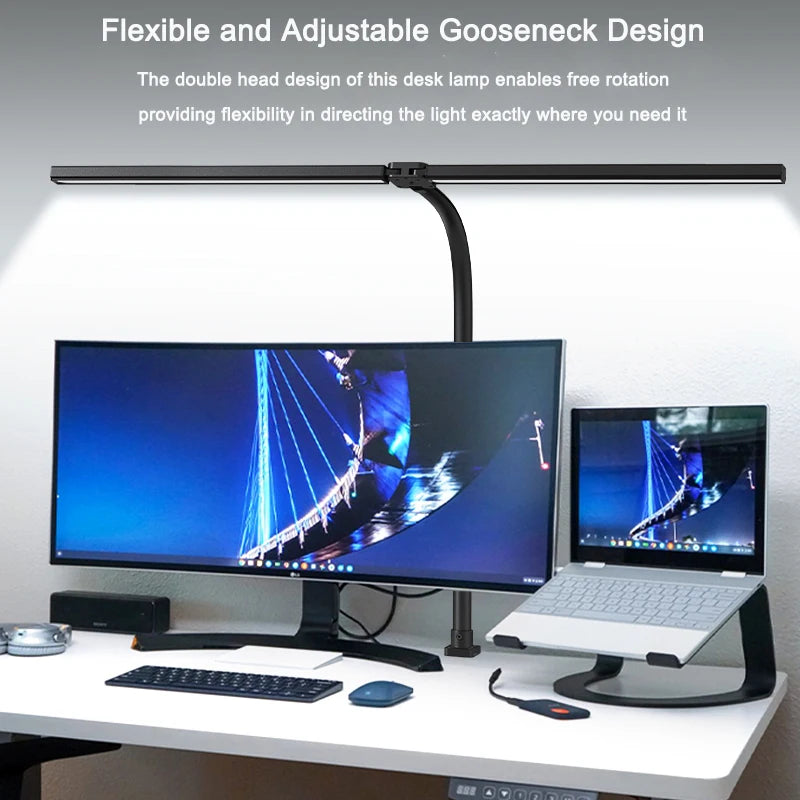 Desktop Light for Zoom Meetings Computer Lights With Stand Laptop Light Adjust Arm Clamp Lamp for Office Study Reading,ETL Free shipping. Delivery45 days.