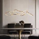 Art Decoration LED Golden Linear Nordic  Pendant Light, Free shipping to Canada, delivery 60 days.Certification ETL.