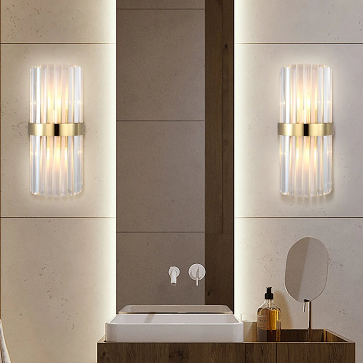 Luxury Indoor Vanity Sconces Lighting Living Room Bedside Dining Room LED K9 Crystal Modern Bathroom Wall Lamp,Free shipping, ETLCertification, Delivery 60 days