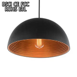 Industrial Warehouse Dining Room Black and Gold Dome Shade Pendant lights ,Certification ETL, Delivery 60days.
