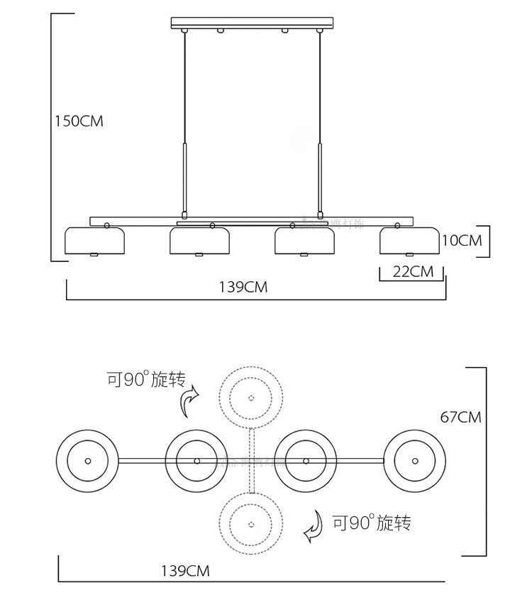 Novel Led Pendant Lights Restaurant Modern Rose Gold Creative Rotating Lighting Fixture Italian Style Bar Bar Hanging Lamp,Certification UL, Free shipping to Canada,delivery 60 days.