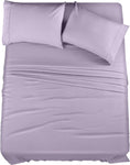 Cymak Bedding Bed Sheet Set - 4 Piece Queen Bedding - Soft Brushed Microfiber Fabric - Shrinkage & Fade Resistant - Easy Care