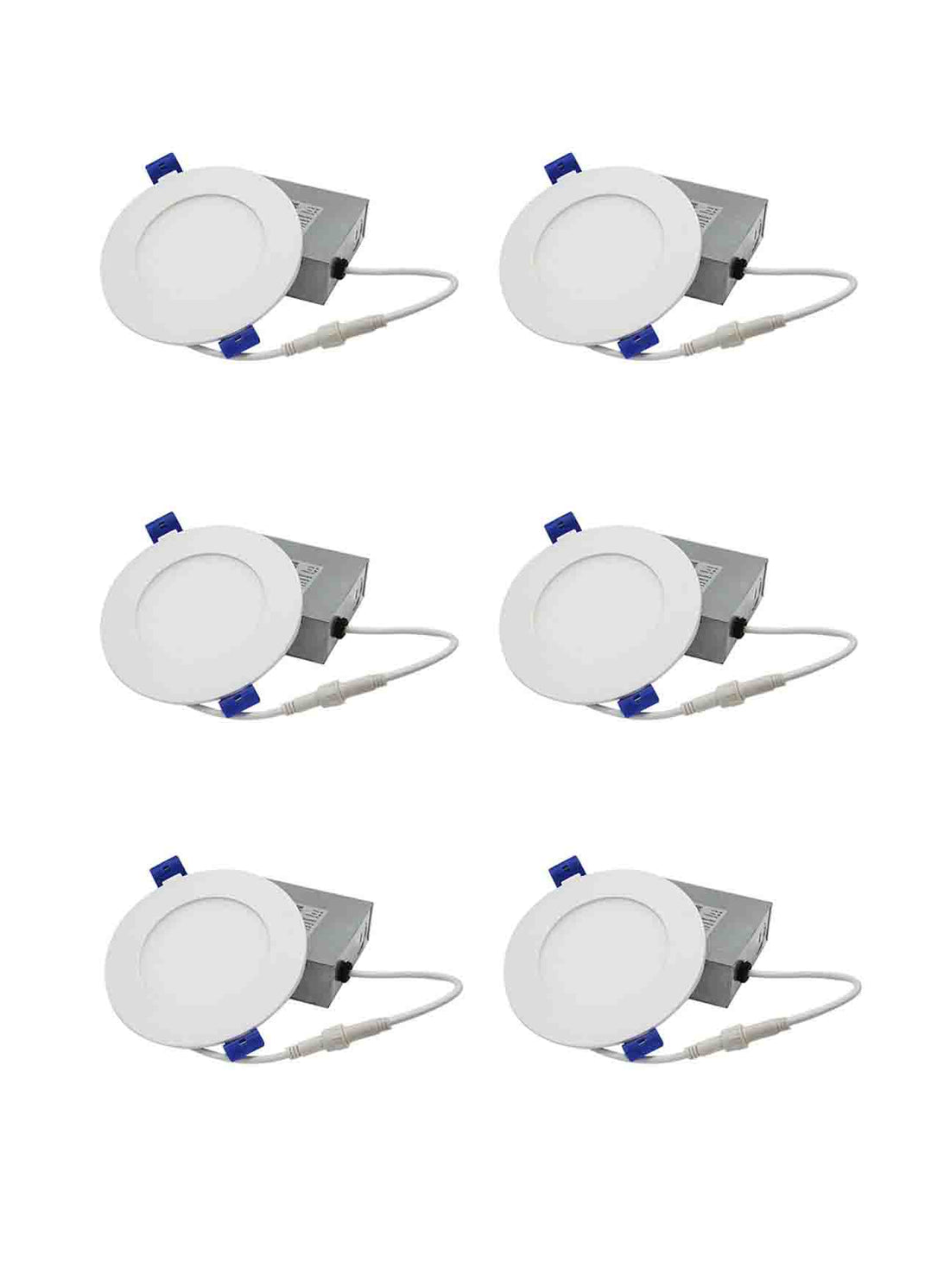Cymak LED 4-inch Integrated CCT Changeable 3k,4k,5k Dimmable LED Recessed Light Kit in White with Junction Box