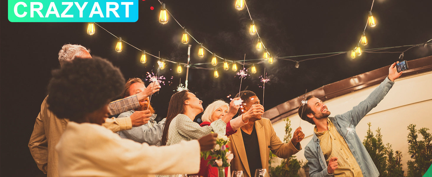 50FT Solar String Lights Outdoor Waterproof, Solar Patio Lights with 25+2 Dimmable ST38 Edison Bulbs Shatterproof,Solar Powered String Lights for Outside Garden Backyard,UL and ETL Certified,free and fast delivery.