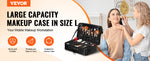 Makeup Train Case Large Storage 3 Tiers, Convenient Carry With Handle, Strap, Professional Waterproof Oxford Makeup Storage Organizer Box, Heavy Duty Make Up Carrier, Black,Free and Fast delivery.