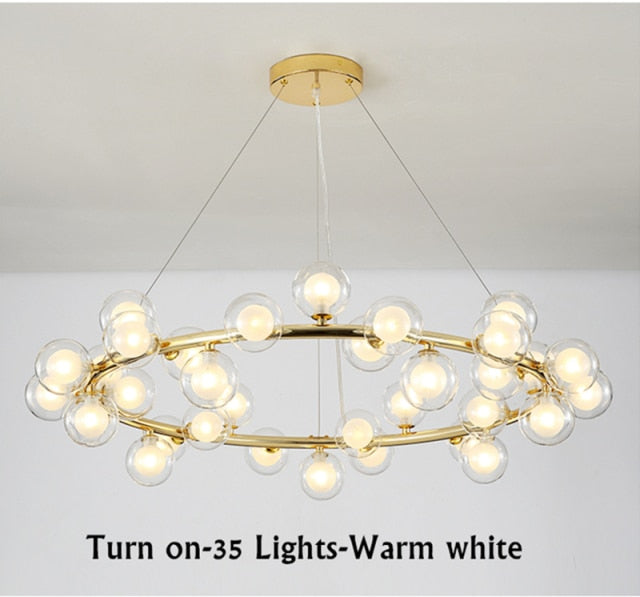 STRAK Glass Bubble Led Modern Creative LED Chandelier Pendant Ceiling Light Certification Ul