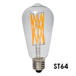 Nostalgic ST64, 6W-60W Equivalent, Vintage Clear Filament 2200K, 600LM, Energy Star, CRI90, Dimmable, LED Light Bulb (4-Pack)