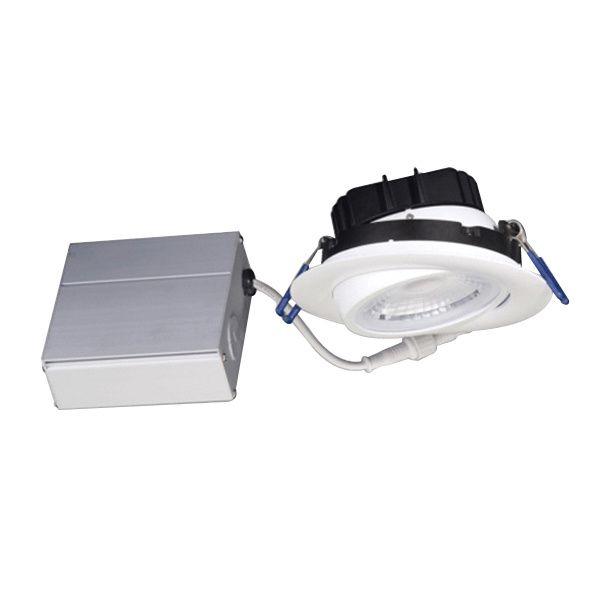 Strak Gimbal White 4" Integrated Slim Panel 7w 560lm 5000k (Cool White) - (4-Pack)