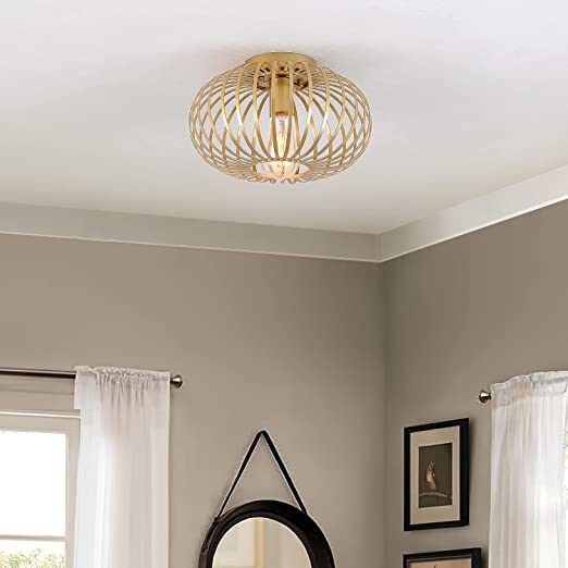 Lighting Modern Gold Flush Mount Ceiling Light Fixture comply with  CUL standard, Free delivery to Canada in one week.