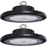 UFO LED High Bay Light,Pre- select 3 wattage 80w-120w-150 watts,3 CCT 3000k-4000k-5000k,12180-26995 lumens,120-347Volts-9 ft power cord,IP65,Cul/Ul/DLC,2Pack