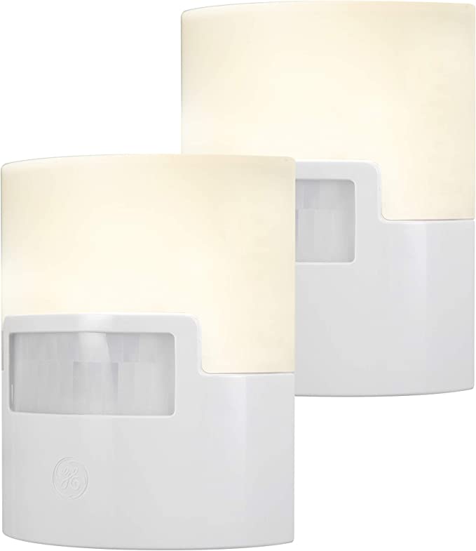 LED Motion Sensor Night Light, Plug-in, 40 Lumens, Soft White, UL-Certified, Energy Efficient, Ideal Nightlight for Bedroom, Bathroom, Kitchen, Hallway,Silver/White/Bronze, 2 Pack,Free Delivery to Canada in Two weeks.