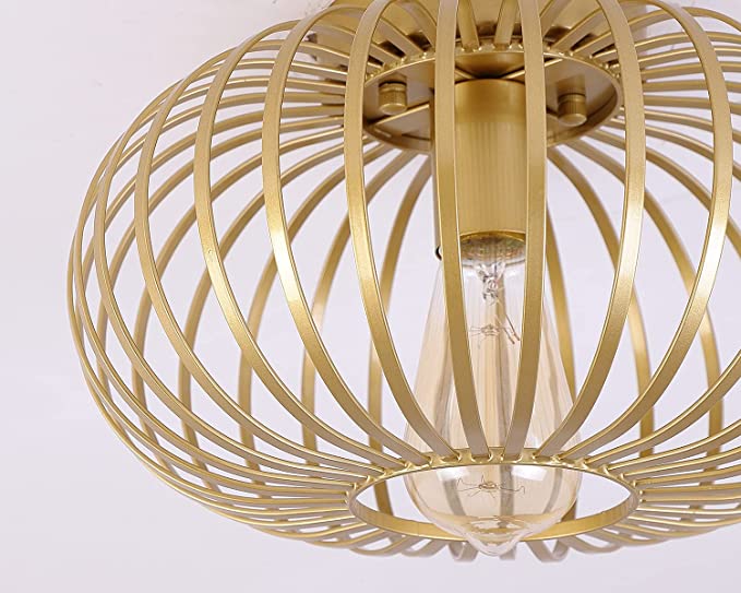 Lighting Modern Gold Flush Mount Ceiling Light Fixture comply with  CUL standard, Free delivery to Canada in one week.