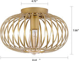 Lighting Modern Gold Flush Mount Ceiling Light Fixture comply with  CUL standard, Free delivery to Canada in one week.