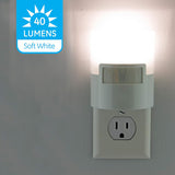 LED Motion Sensor Night Light, Plug-in, 40 Lumens, Soft White, UL-Certified, Energy Efficient, Ideal Nightlight for Bedroom, Bathroom, Kitchen, Hallway,Silver/White/Bronze, 2 Pack,Free Delivery to Canada in Two weeks.