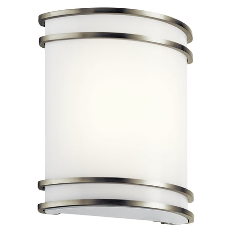 LED wall sconce12W, 870 Lumens Dimmable, Brushed Nickel 3000/4000/5000K CCT Adjustable