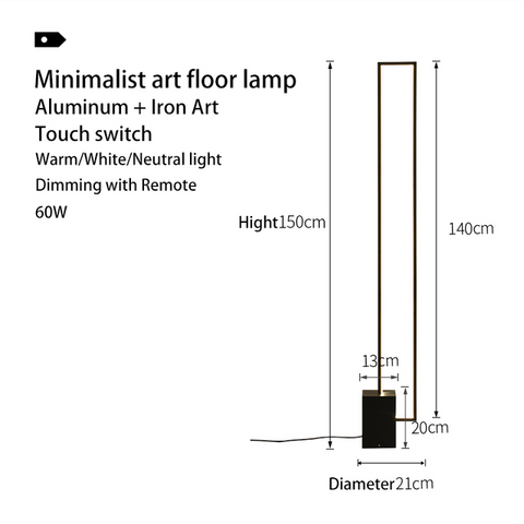 Bedroom Led Floor Lamp Minimalist Light Luxury Nordic Shaped Eye Protection Line Vertical Living Room Table Lamp UL,FREE SHIPPING TO CANADA, DELIVERY 60DAYS.