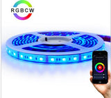 WIFI RGBCW, 5M IP65(waterproof) Led Strip Light, With Remote, Works with Alexa & Google