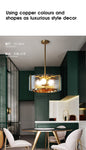 STRAK Single Pendant Lamp American E27 Led Black Gold Glass Luxury Lights Restaurant for Shop Living Room Bedroom Bed Cafe UL