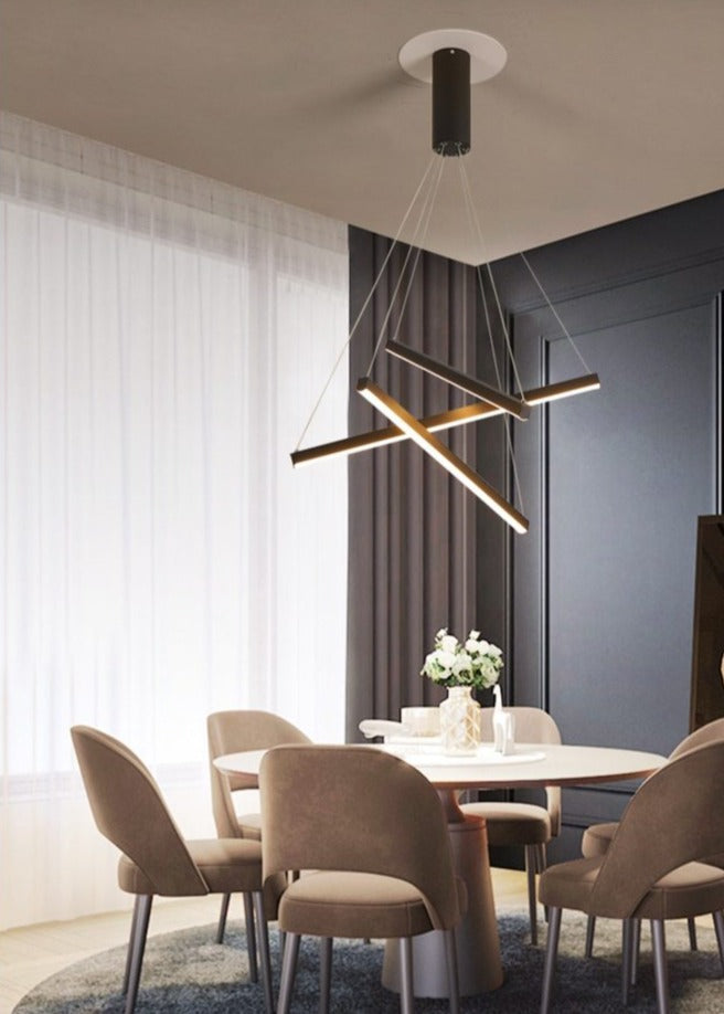 Stair Pendant Lamps Black Chandelier Modern Duplex High-Rise Creative Personality  Led Line Lamp Ul, FREE SHIPPING TO NOVA SCOTIA CANADA.,Delivery 60 days.