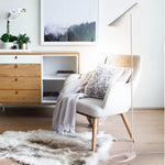 Arne Design Corner Floor Lamp E27 Black White LED Floor Lights For Living Room Nordic Home Decoration.Certification UL, Free shippping to Canada.