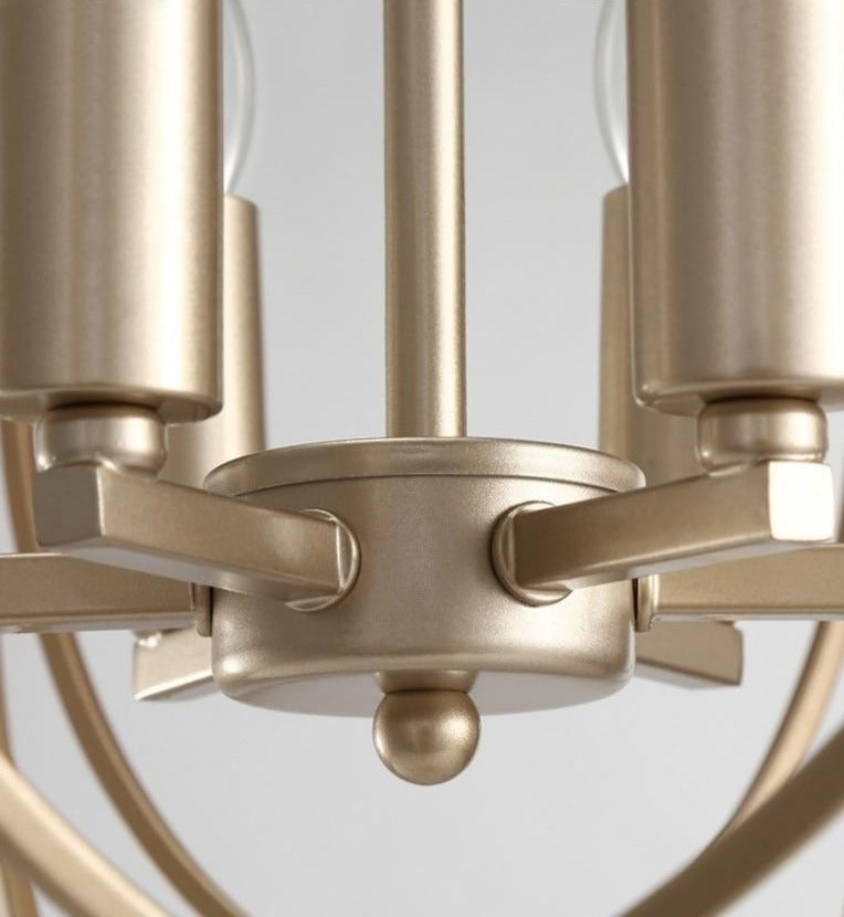 STRAK American Spherical Restaurant Chandelier Golden Wrought Iron Porch Corridor Light Fixture for Kitchen Island Dining Room Hallway Entryway