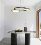 STRAK Postmodern Led Pendant Lights Double Round Disc Iron Lighting Fixtures for Living Room Bedroom Restaurant Pendant Lamp Ul