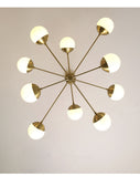 Post Modern Design Metal Molecule Glass Ball Pendant Lamp Creative Art Indoor Light Fixture Ideal for Loft, Villa, Ul