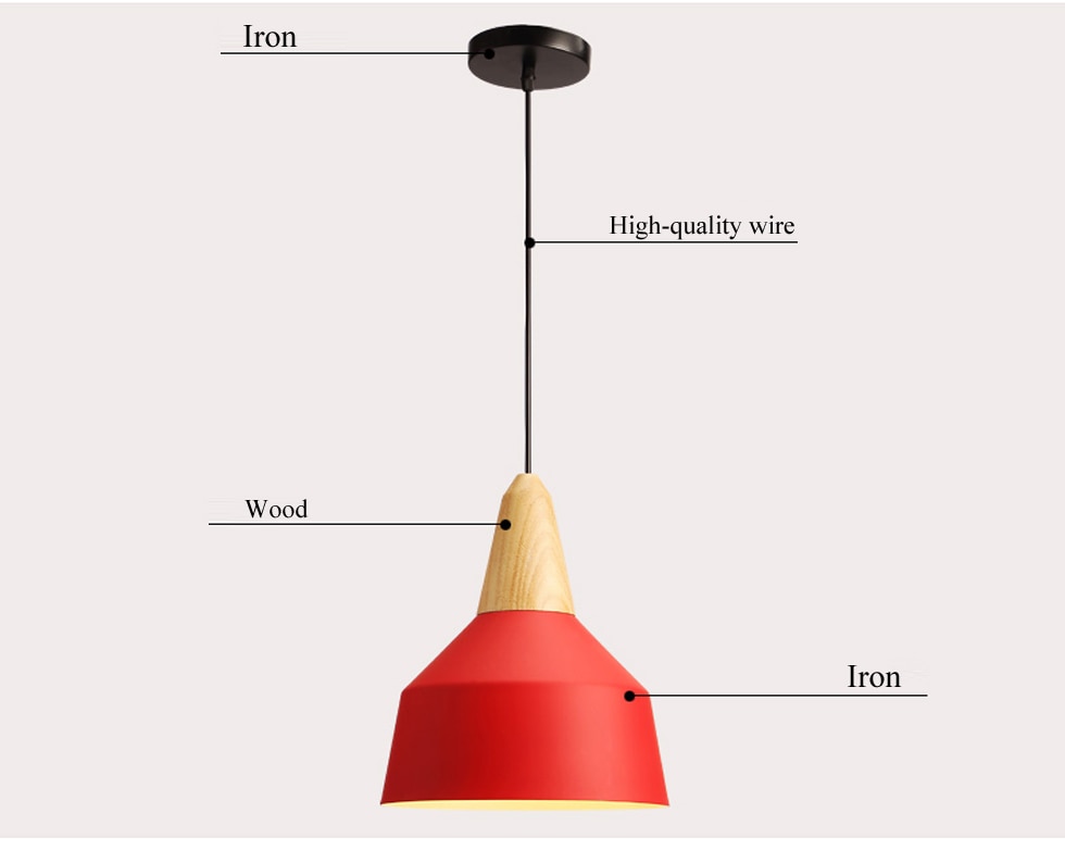 STRAK Nordic Pendant Lights Modern Wood Pendant Lamp Suspension Luminaire Wood Shaped Lighting Fixtures