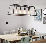STRAK Vintage Led Lamps Loft Retro Iron Acrylic Box Pendant Lights Restaurant Rectangular Dining Living Room Cafe Lighting Fixturesul