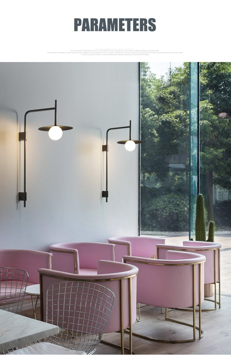 Nordic Designer Minimalist Modern Wall Lamp for Living Room Decor Bedroom Bedside Lamp Cafe Restaurant Shop Hotel Aisle Corridor.Certification: UL