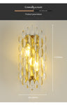 Modern Crystal Gold Wall Lamp Living Room Background Wall Lamp Creative Personality Bedroom Bedside Aisle Crystal Wall Lamp Ul