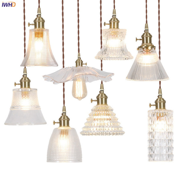 Nordic Modern Glass Pendant Lamp Bar Cafe Bedroom Restaurant Retro Vintage Pendant Light Hanglamp Pendant Lighting Edison