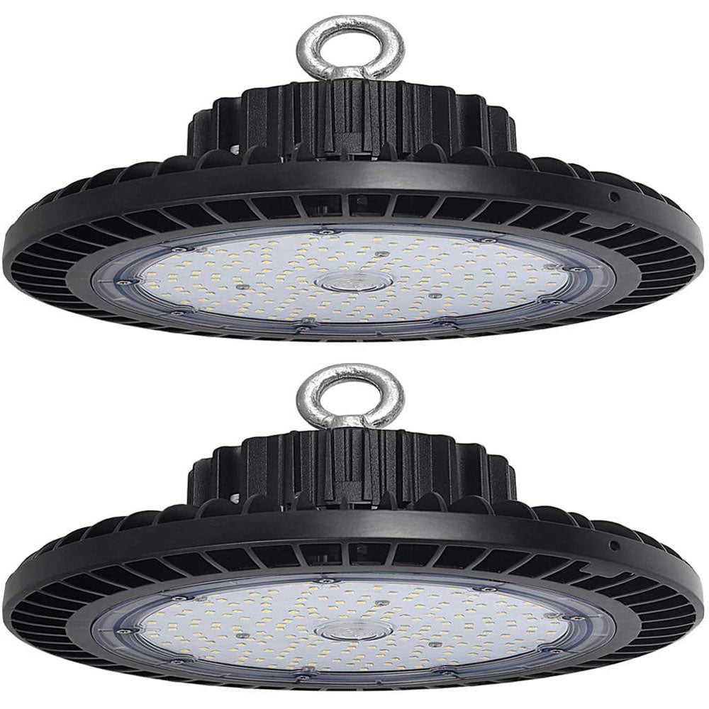 LED UFO HIGH BAY - 100Watts - 13,000 Lumens - 5000K Cool White - (120 volts) - UL/ETL/ DLC (2-Pack)