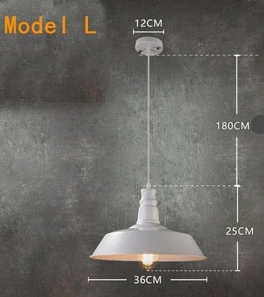 STRAK Loft Pendant Lamps Retro Chandelier Pendant Light Industrial Style Iron Pot Cover Lamp Ul