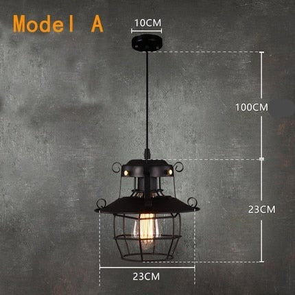 STRAK Loft Pendant Lamps Retro Chandelier Pendant Light Industrial Style Iron Pot Cover Lamp Ul