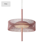 STRAK Macaron Iron Net Hanging Lamp Crystal Chandelier Eye Protection Dimmable Indoor Light Ul