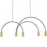 STRAK Brass Pendant Lamp Minimalist Rainbow Pendant Light Modern Creative Led for Dining Ul